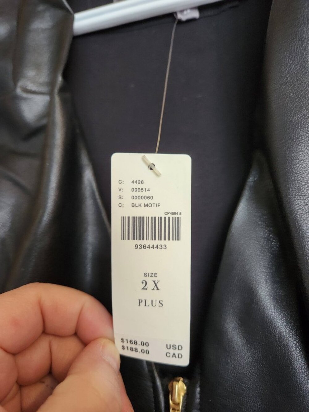Anthropologie Tommie Dress 2XL Faux Leather Black Plus Size - Picture 7 of 12